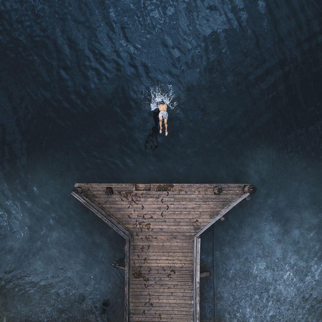 PLONGEON - Photo de Pixopolitan Découvertes 45x45 cm PLONGEON - Photo de Pixopolitan Découvertes 45x45 cm