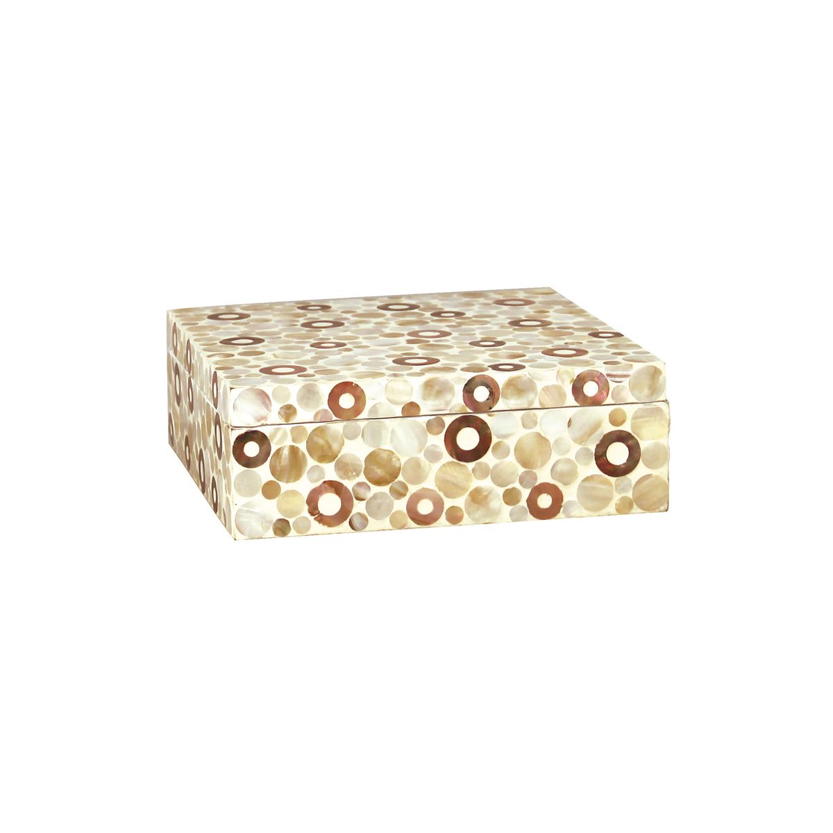 Boîte à couvercle en bois et nacre laquée petit modèle Boîte à couvercle en bois et nacre laquée petit modèle