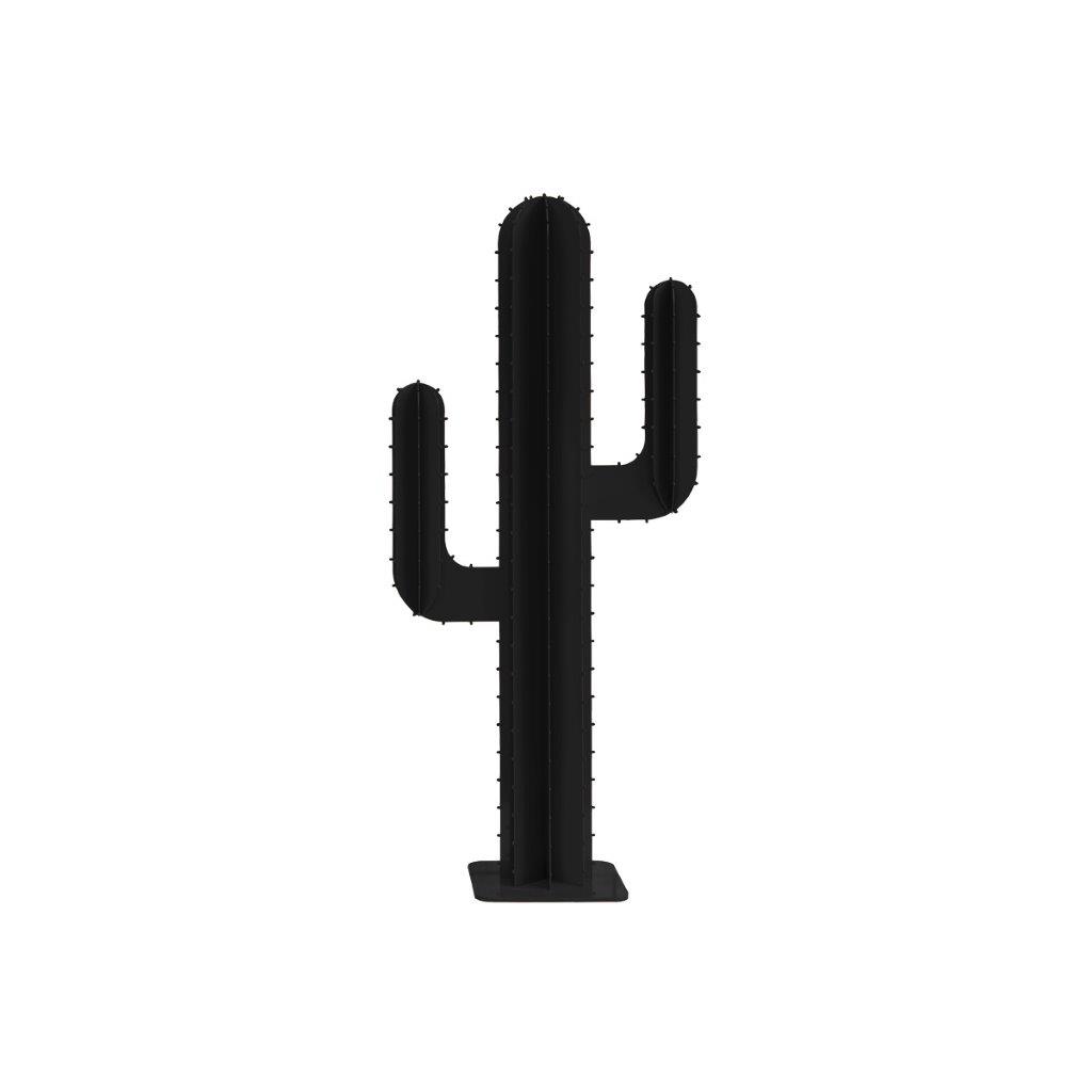 Cactus de jardin 2 branches en aluminium noir H100cm (photo) Cactus de jardin 2 branches en aluminium noir H100cm