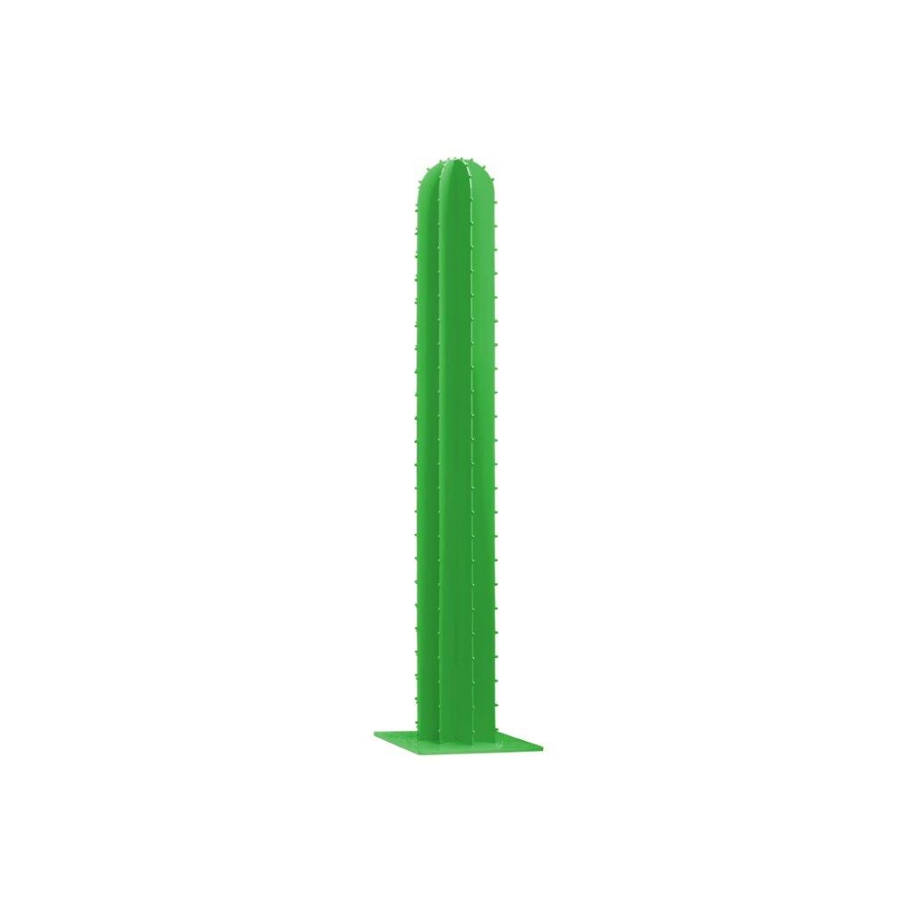 Cactus de jardin droit en aluminium vert H100cm