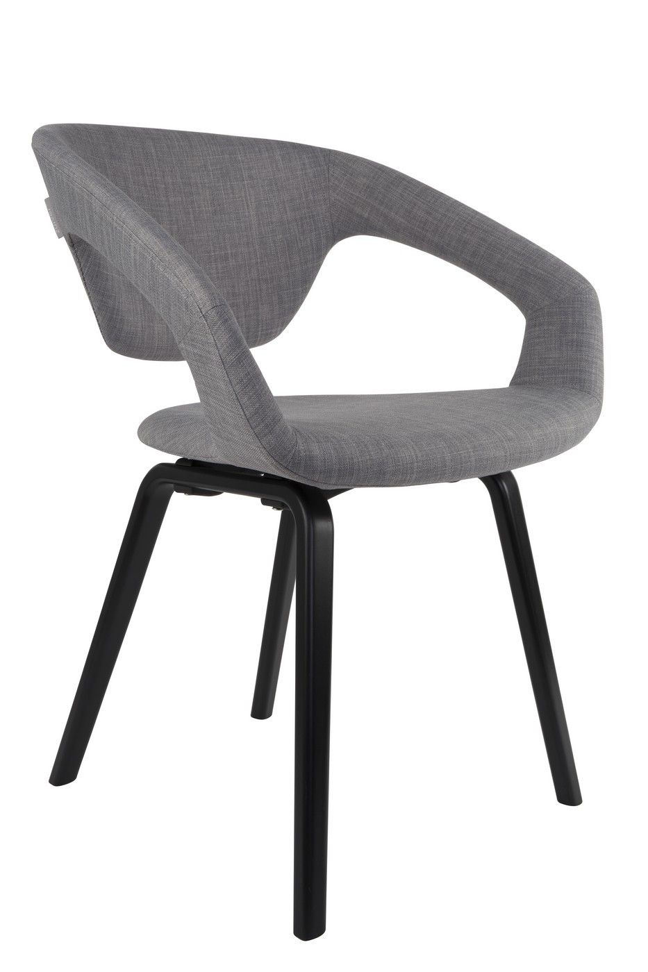 Chaise confortable tissu gris clair