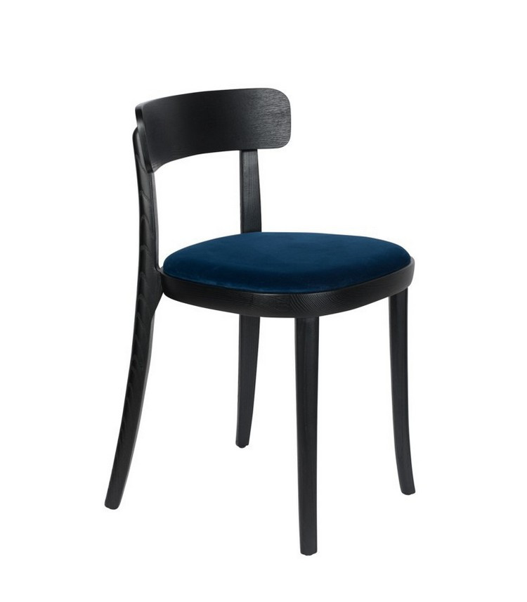 Chaise design en bois bleu Chaise design en bois bleu
