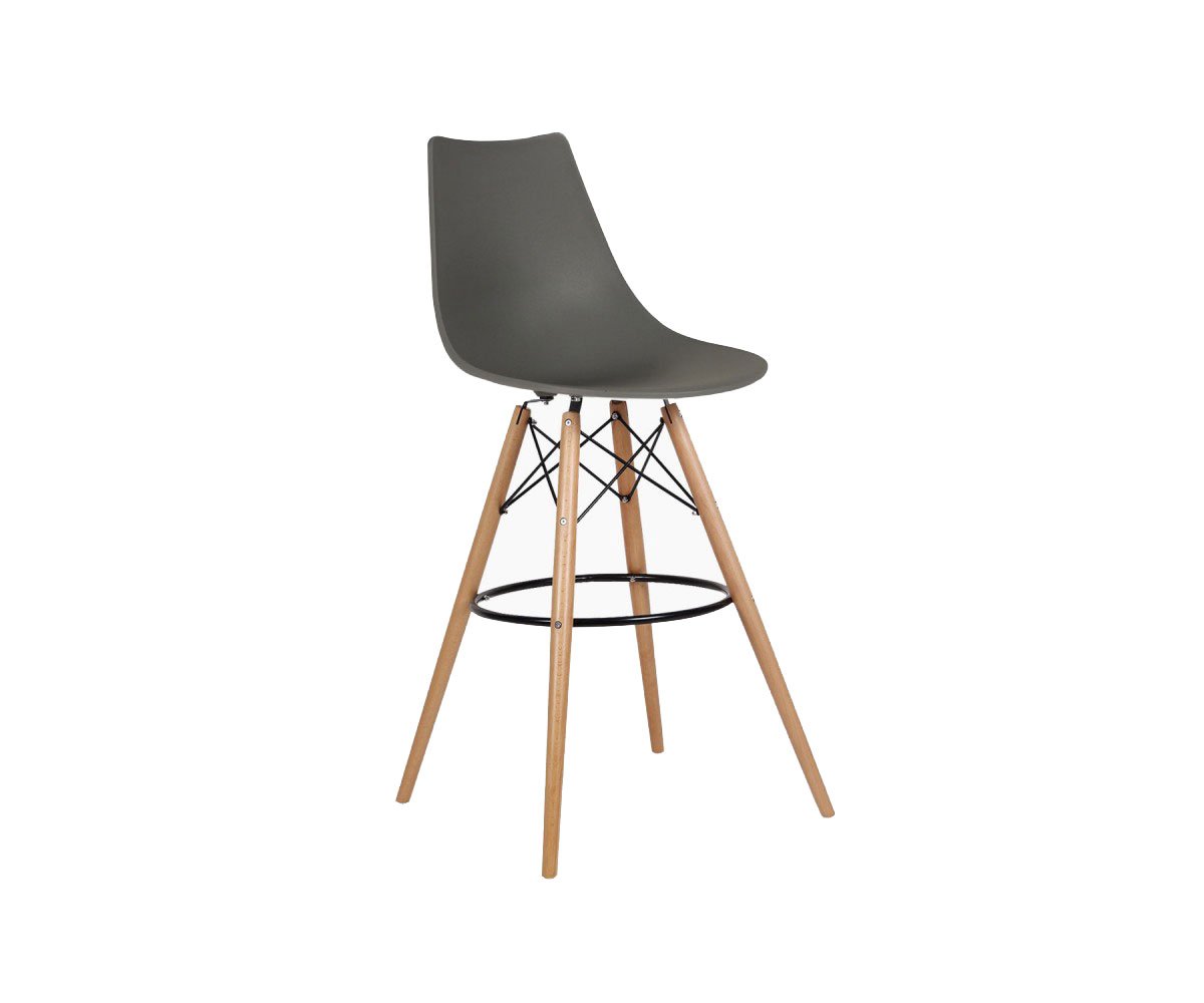 Tabouret bar scandinave 68cm Gris