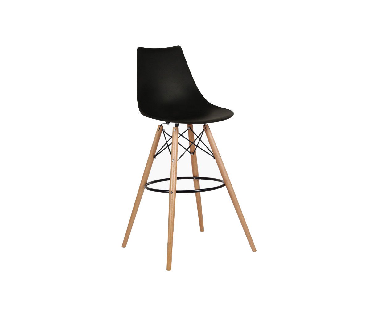 Tabouret bar scandinave 68cm Noir