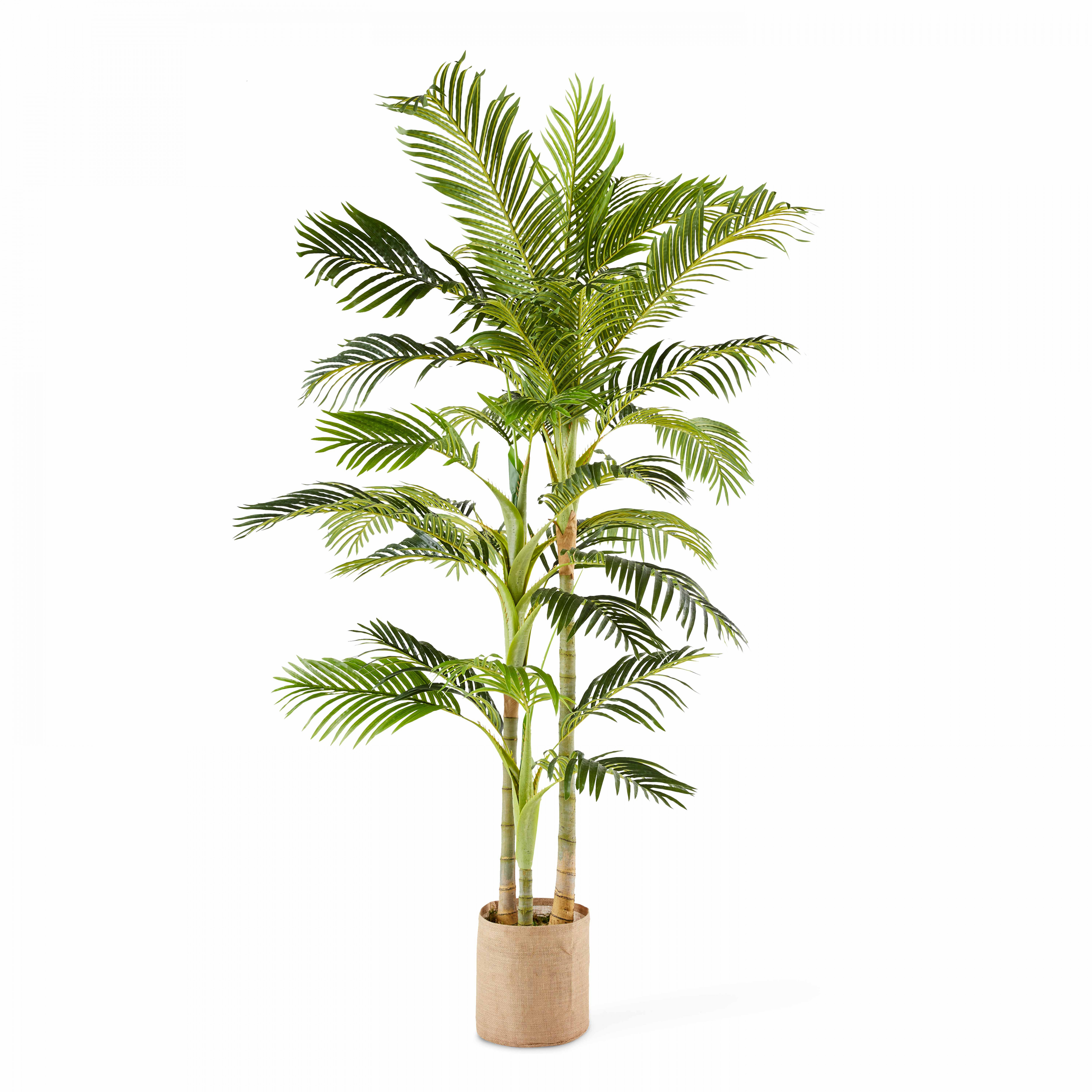 Palmier artificiel avec pot habillé de cordage H210cm