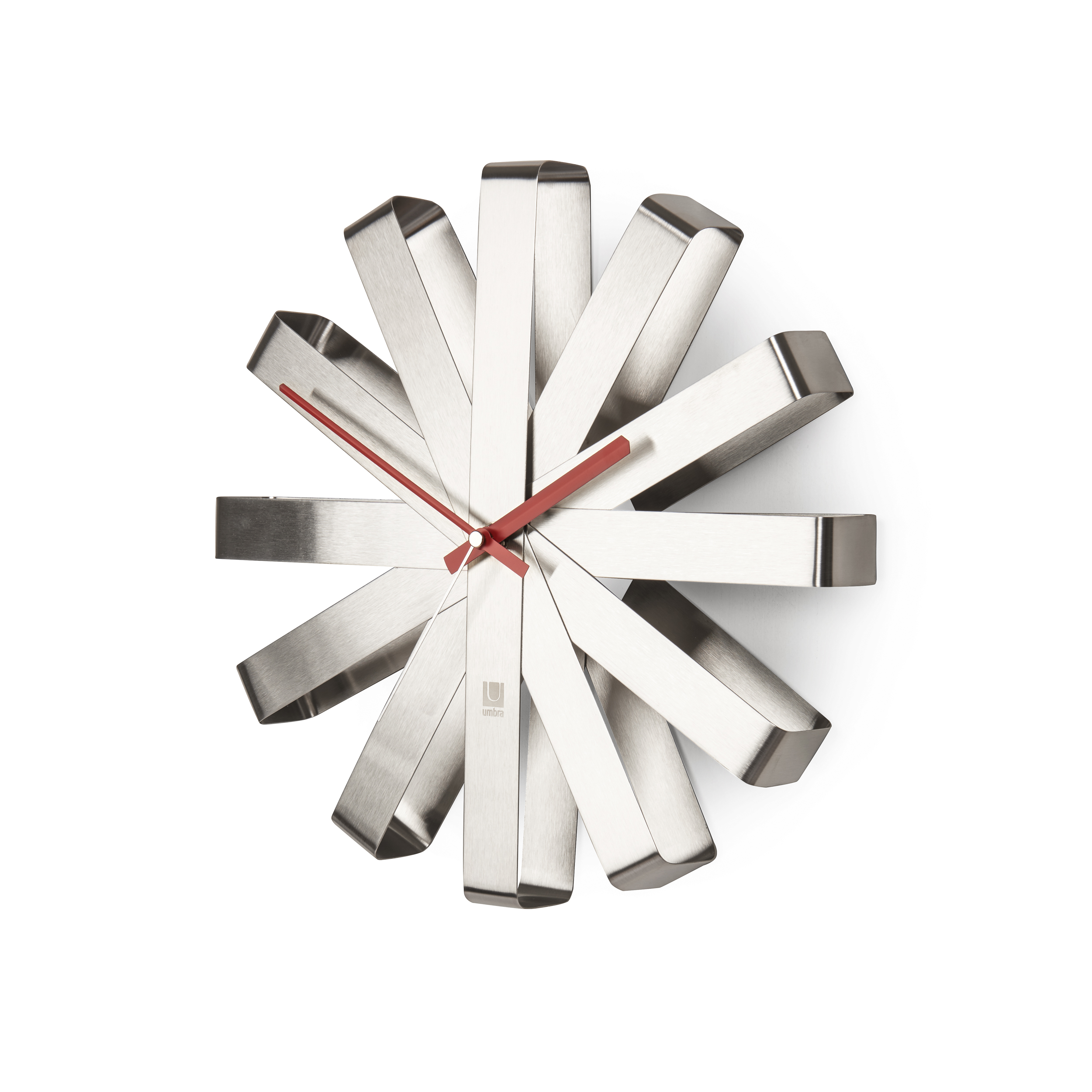 Horloge murale silencieuse en métal coloris nickel D30 Horloge murale silencieuse en métal coloris nickel D30