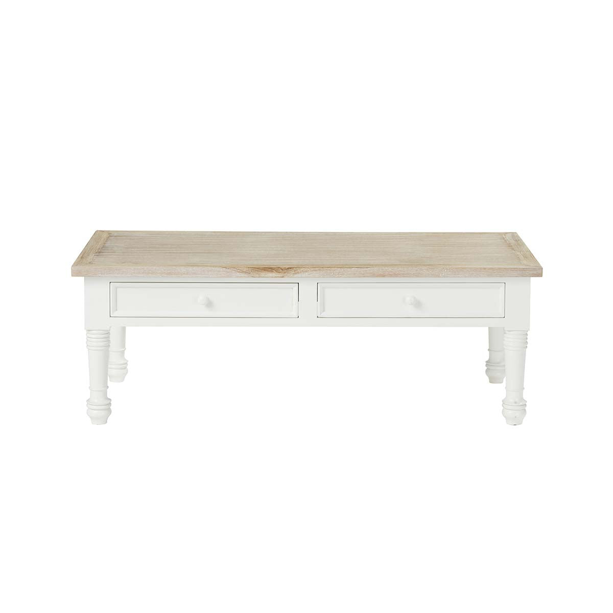Table basse 2 tiroirs en acajou et teck Table basse 2 tiroirs en acajou et teck