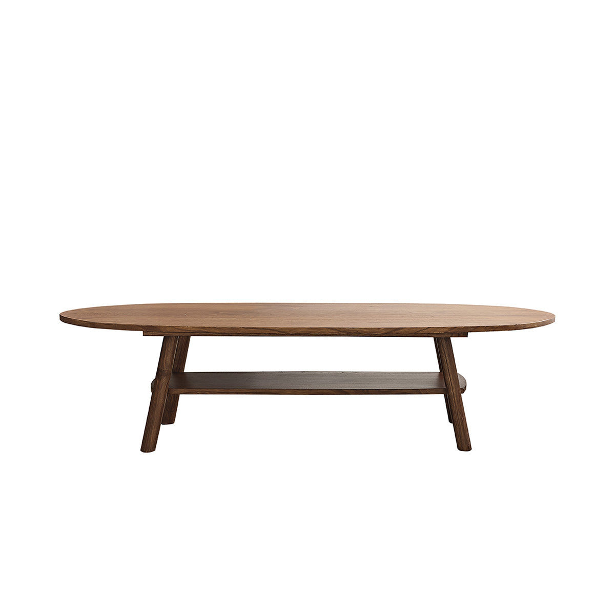 Table basse double plateau finition noyer