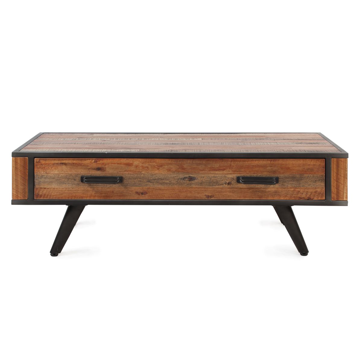 Table basse bois et métal 120 cm avec tiroir Table basse bois et métal 120 cm avec tiroir