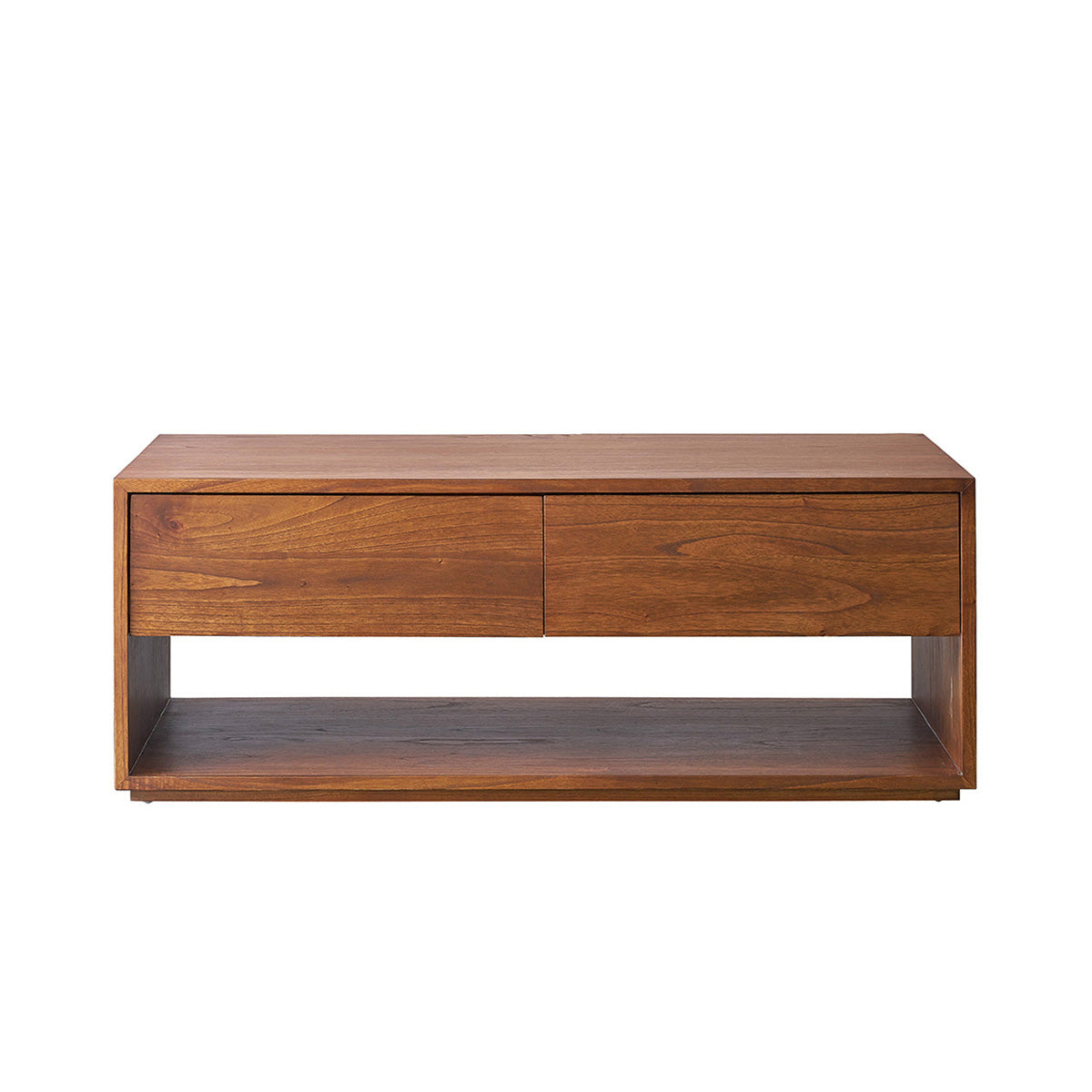 Table basse 4 tiroirs finition noyer