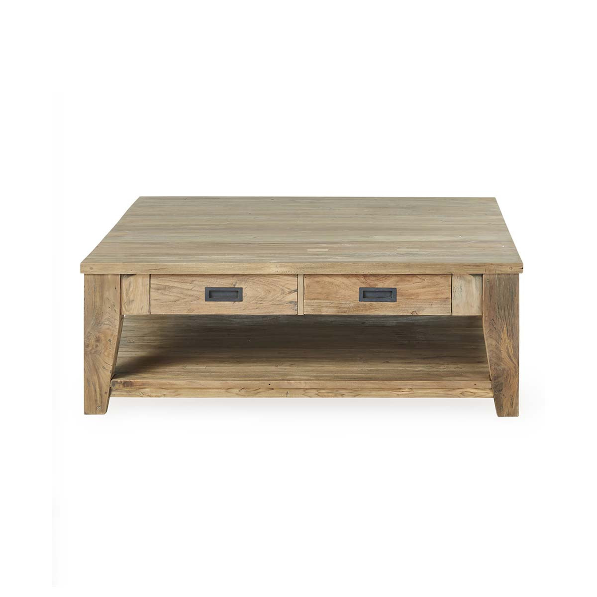 Table basse 2 tiroirs en teck recyclé Table basse 2 tiroirs en teck recyclé