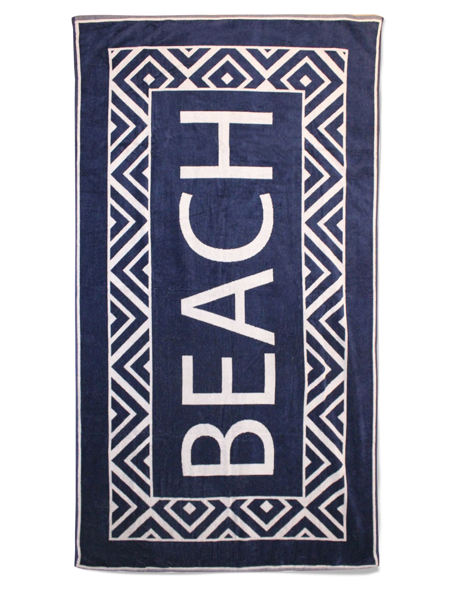 Serviette de plage éponge velours marine texty beach 90 x 170 Serviette de plage éponge velours marine texty beach 90 x 170