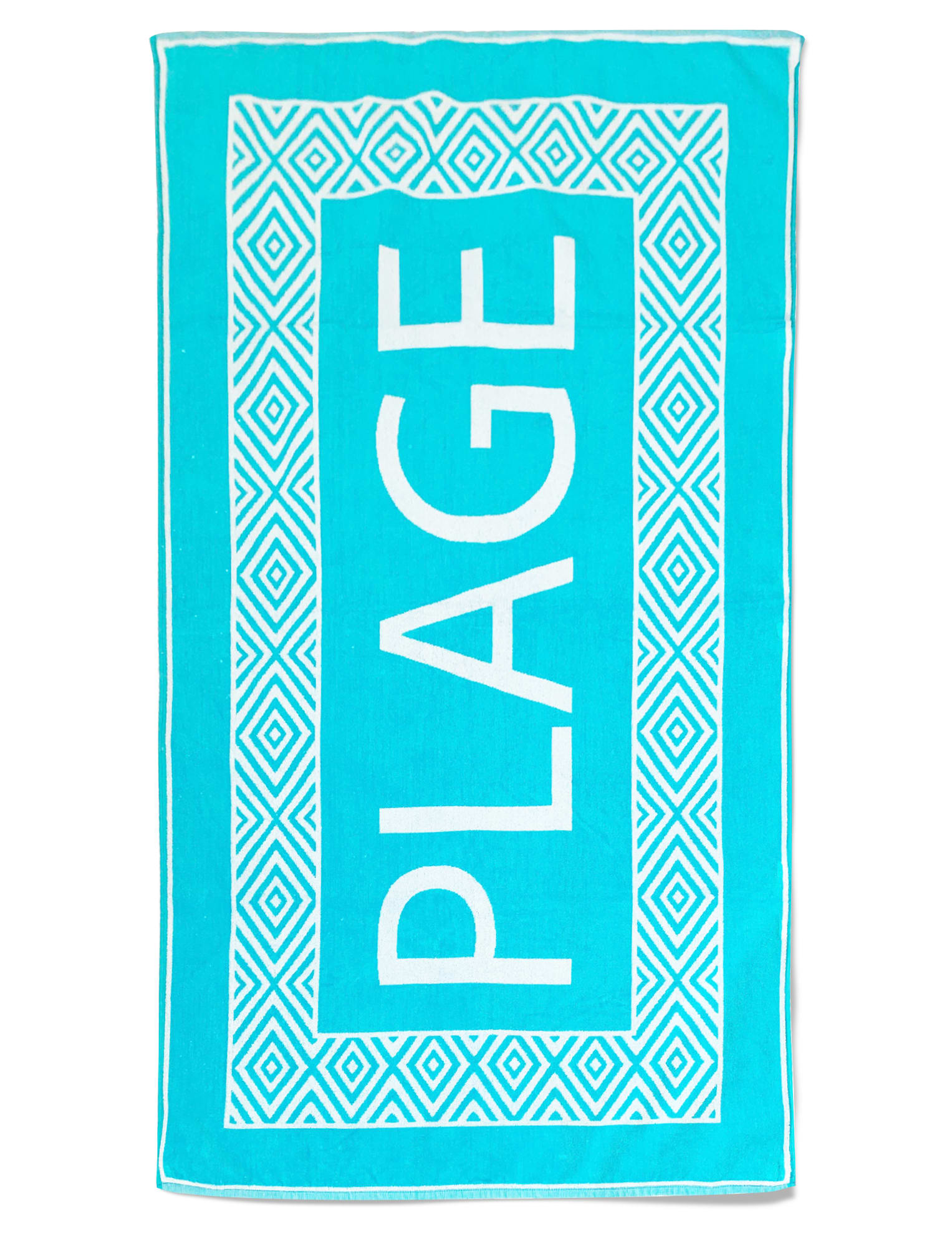 Serviette de plage éponge velours bleue turquoise texty plage 90 x 170 Serviette de plage éponge velours bleue turquoise texty plage 90 x 170