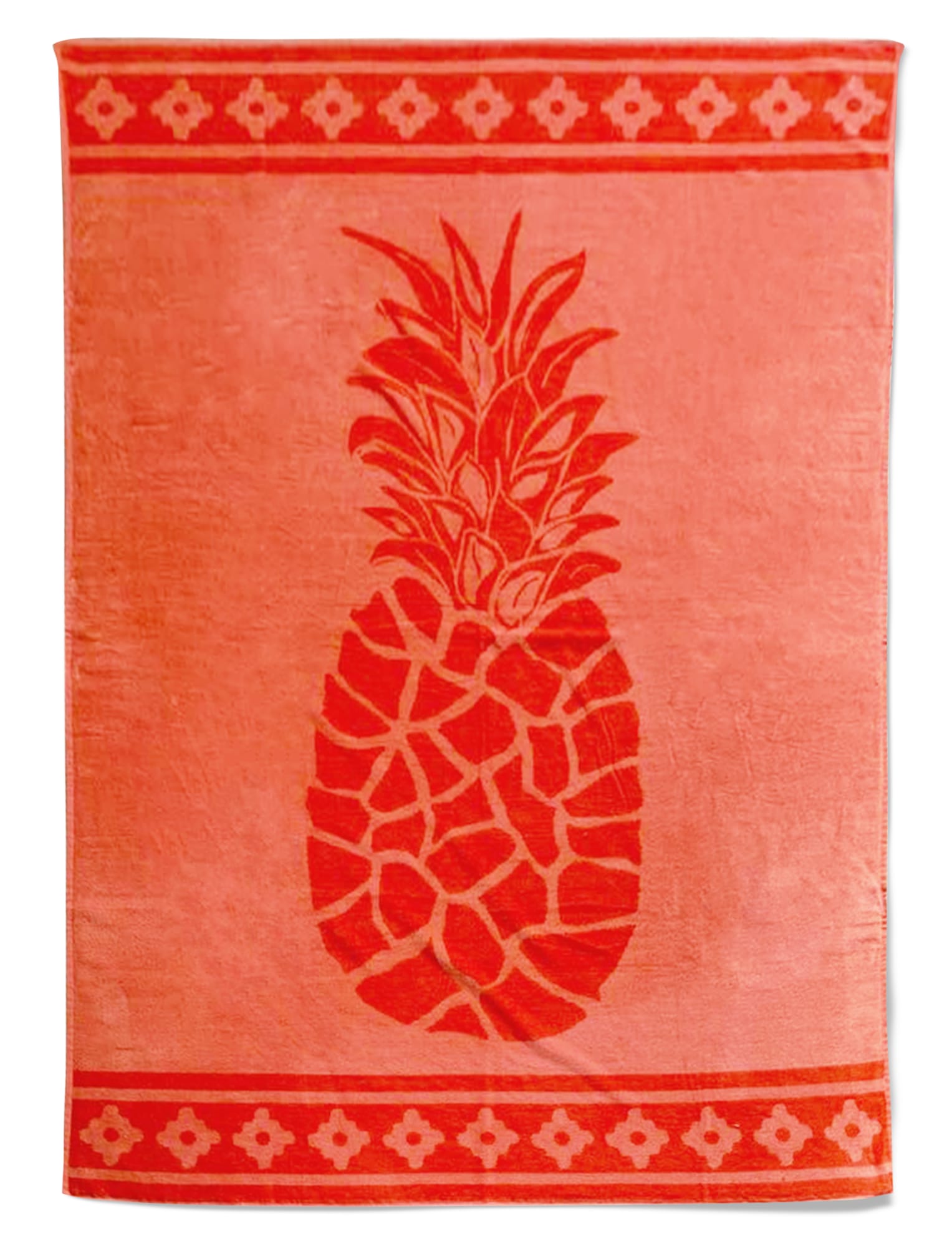 Serviette de plage éponge velours orange corail pomona 140 x 180 Serviette de plage éponge velours orange corail pomona 140 x 180