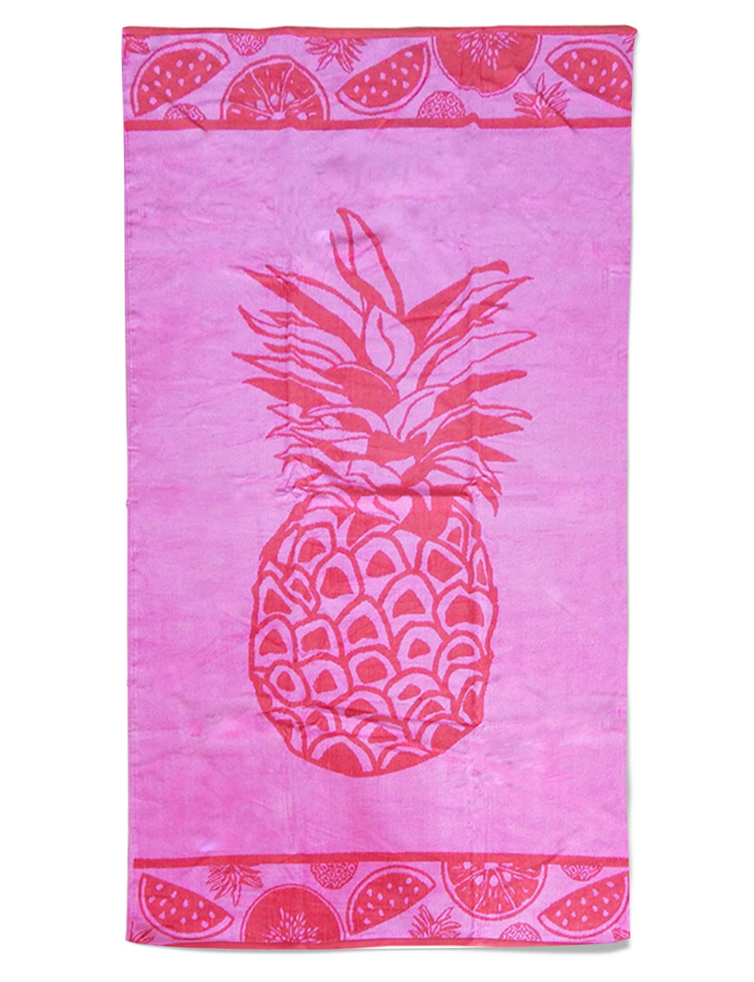 Serviette de plage éponge velours fuschia catalina 90 x 170 (photo) Serviette de plage éponge velours fuschia catalina 90 x 170