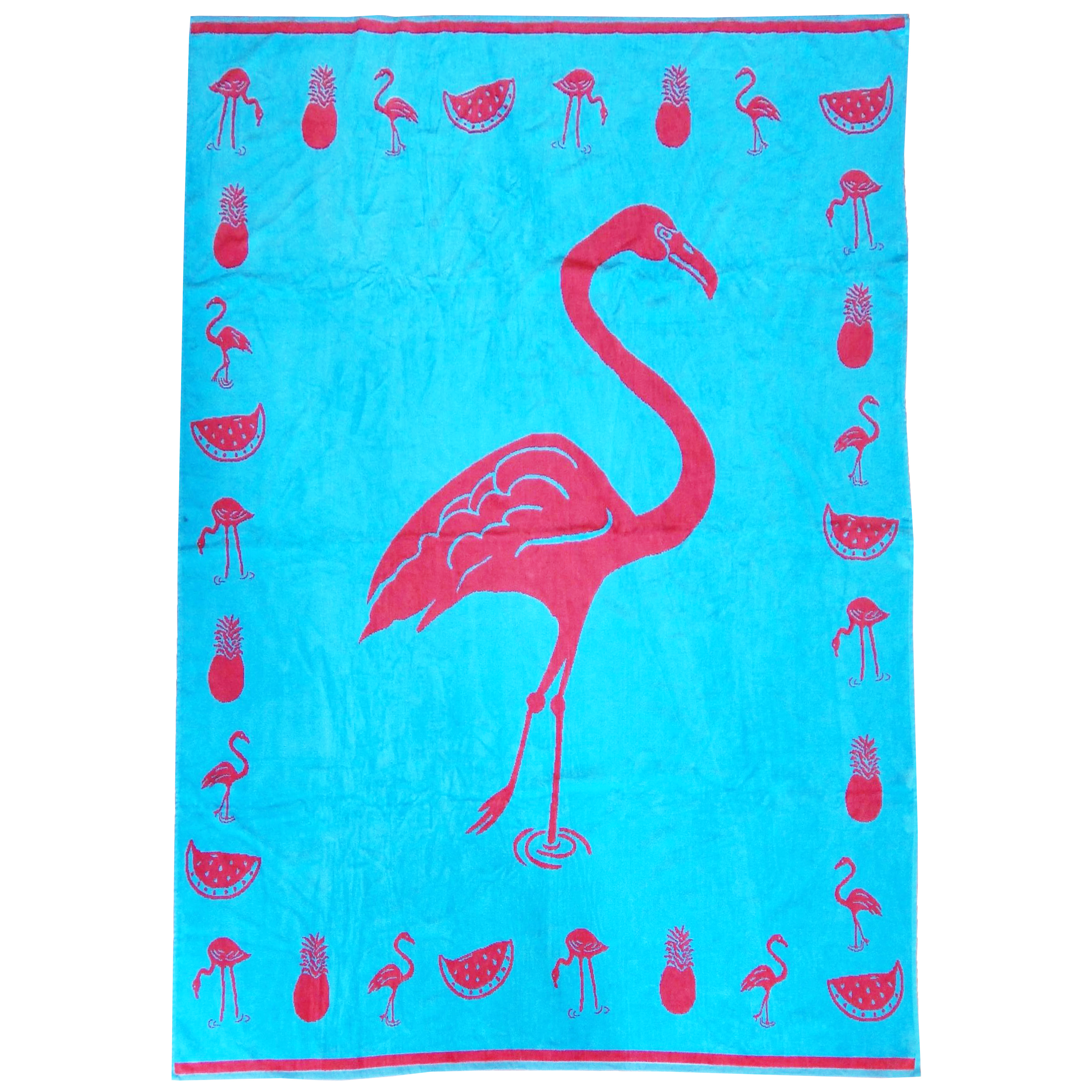 Serviette de plage éponge velours bleu turquoise ptaki 140 x 180 Serviette de plage éponge velours bleu turquoise ptaki 140 x 180