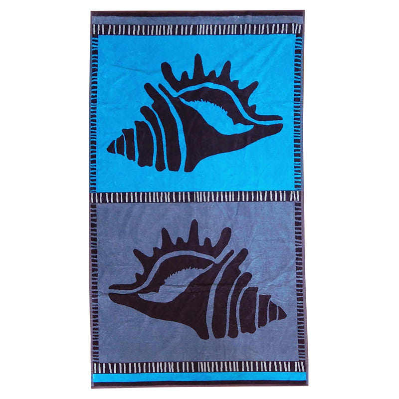 Serviette de plage éponge velours bleu malua 95 x 175 (photo) Serviette de plage éponge velours bleu malua 95 x 175