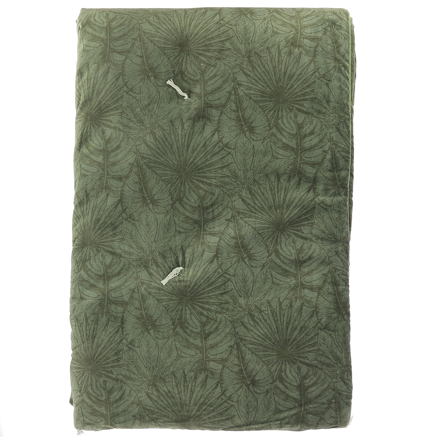 Edredon matelassé en velours de coton 90x200 cm olive Edredon matelassé en velours de coton 90x200 cm olive