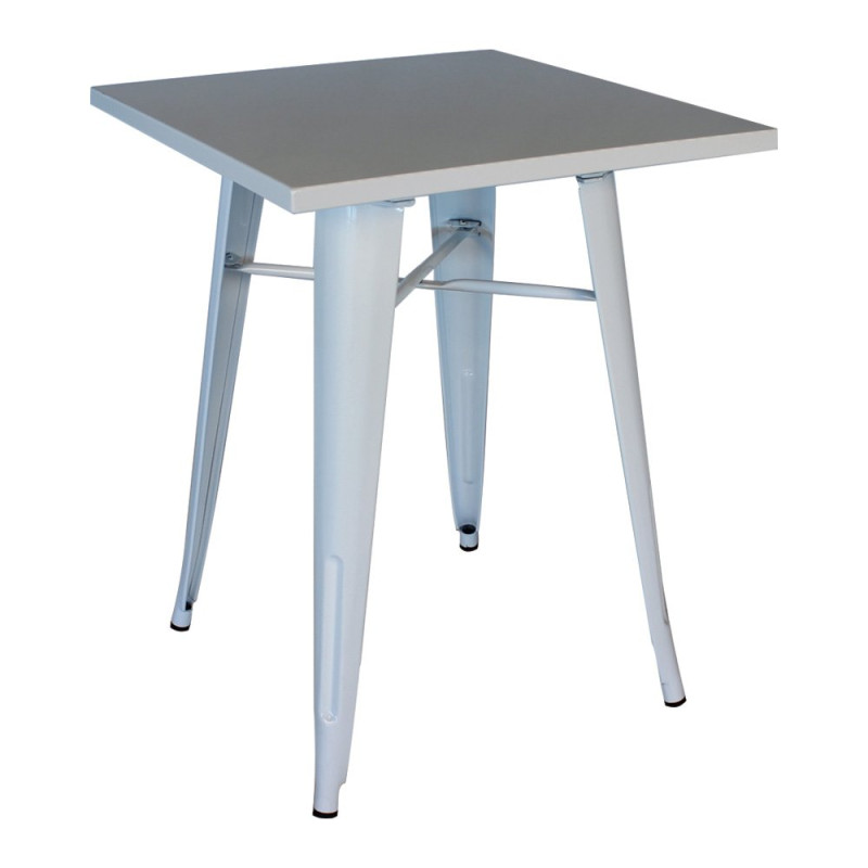 Petite table en métal Blanc (photo) Petite table en métal Blanc