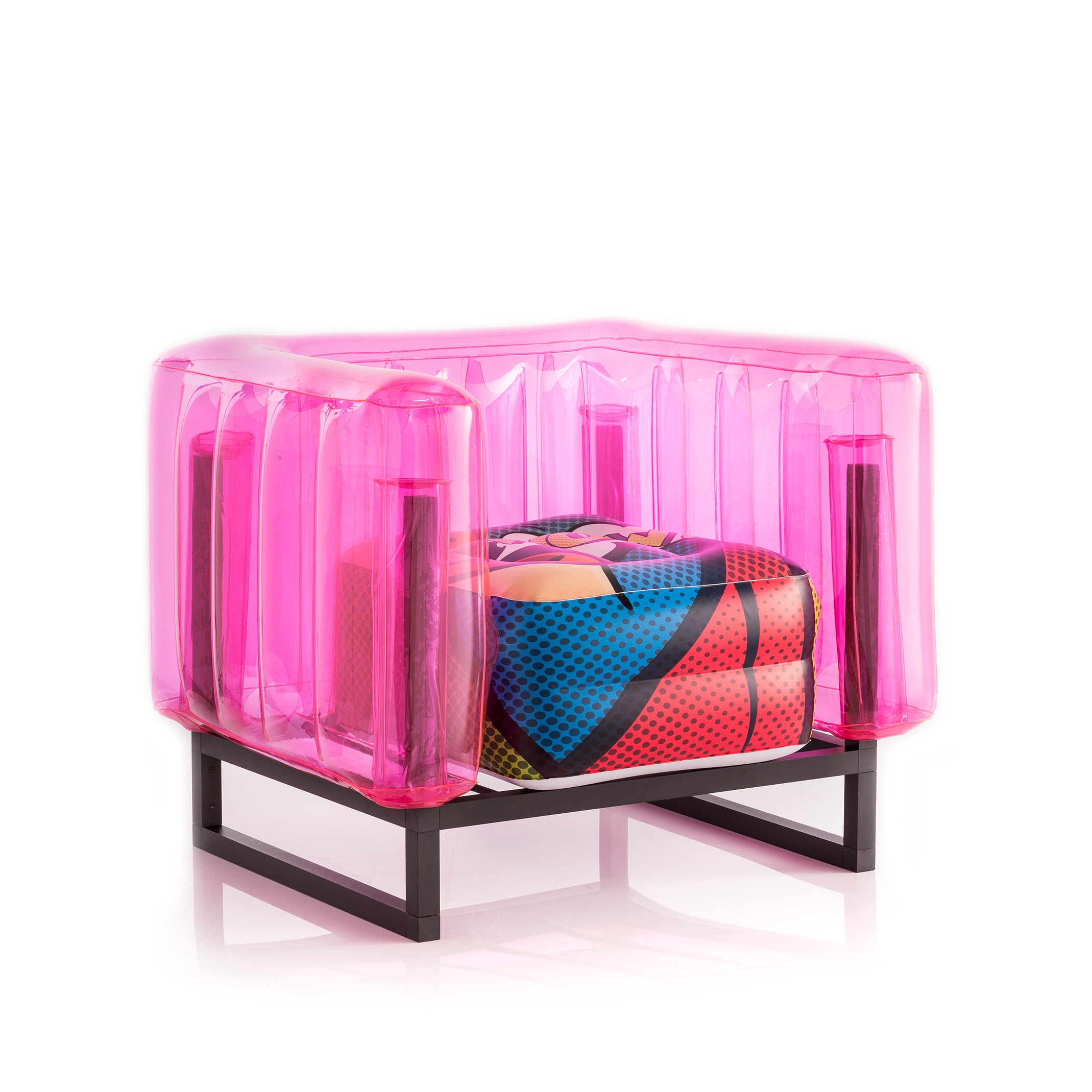 Fauteuil en tpu rose style Pop Art série limitée Fauteuil en tpu rose style Pop Art série limitée