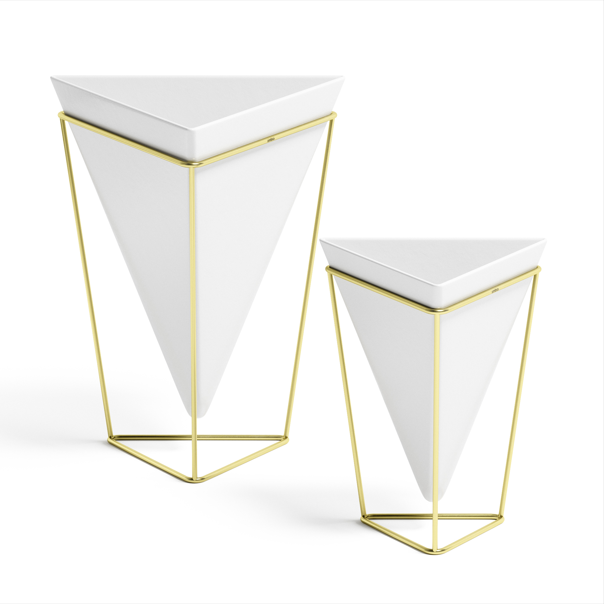 lot de 2 pots de fleurs ass. à poser, céramique blanc et doré (photo) lot de 2 pots de fleurs ass. à poser, céramique blanc et doré