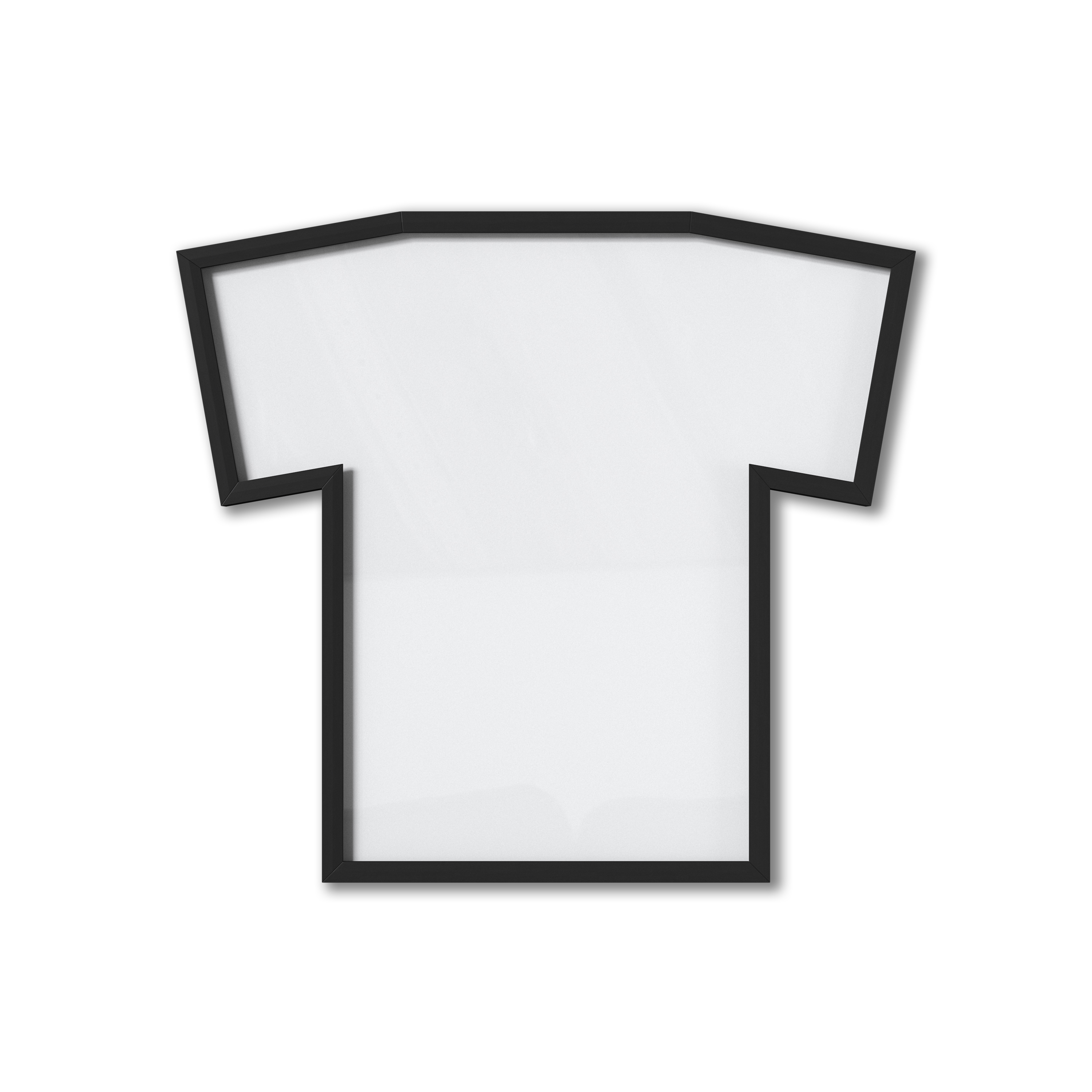 Cadre à fixer pour tee shirt XL, plastique noir (photo) Cadre à fixer pour tee shirt XL, plastique noir