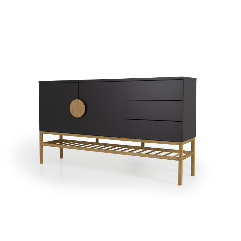 Buffet bas design en bois Noir