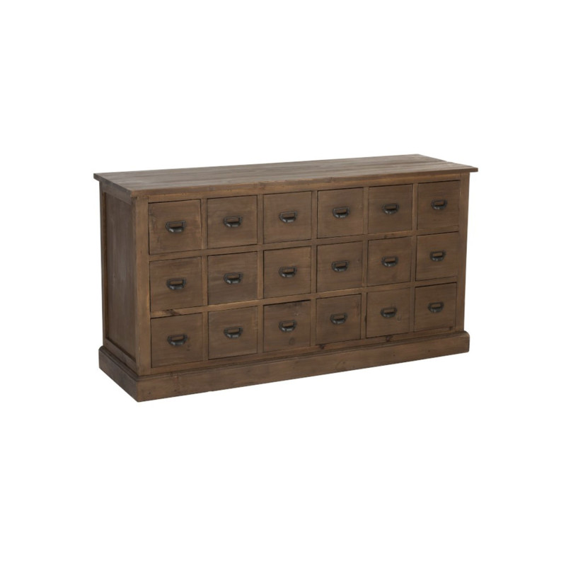 Commode vintage 18 tiroirs bois massif