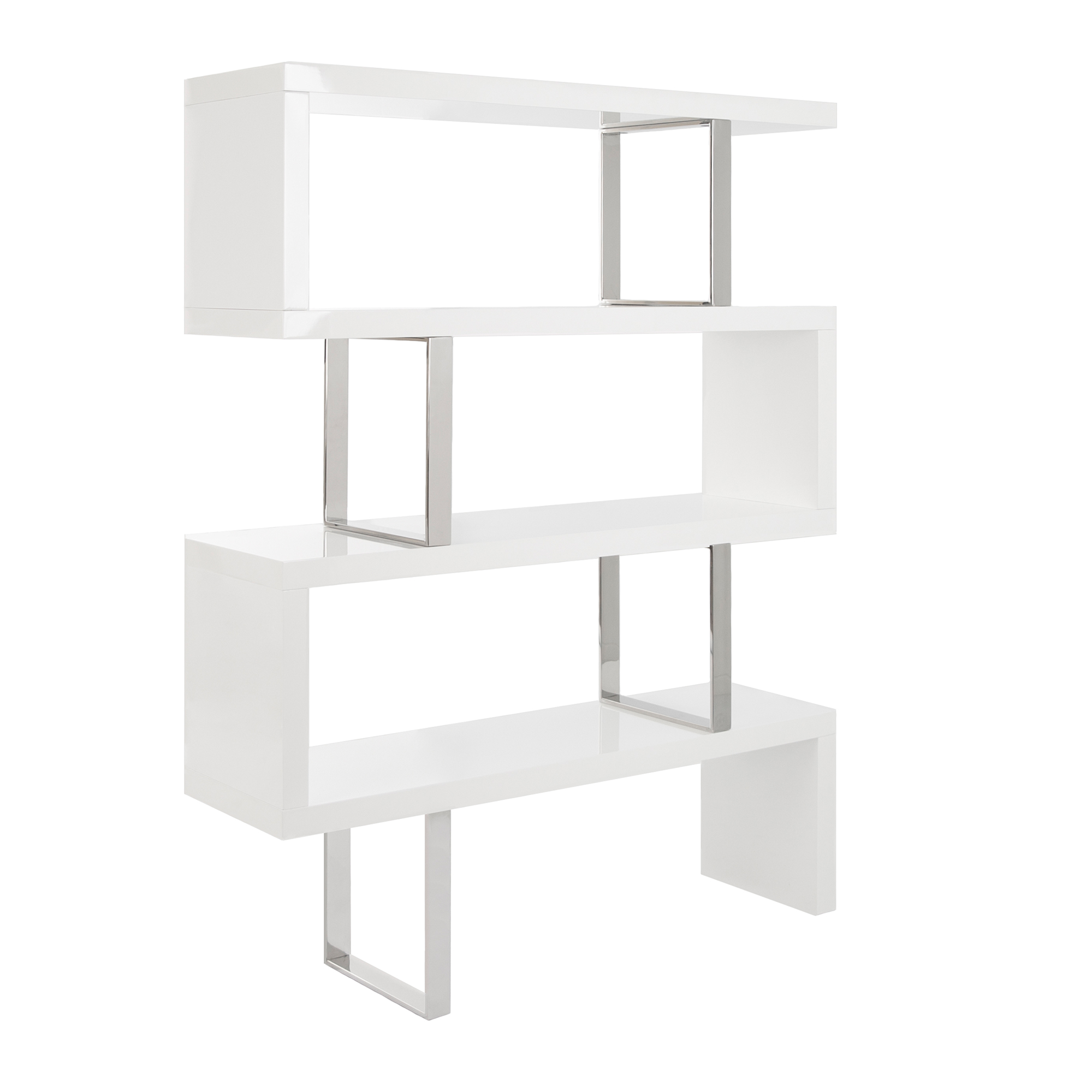 Etagère laquée blanche et acier H170 Etagère laquée blanche et acier H170
