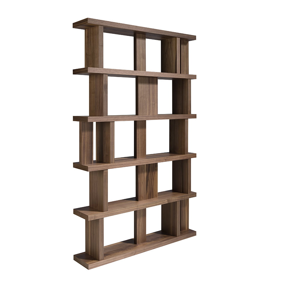 Etagère en noyer plaqué H195 (photo) Etagère en noyer plaqué H195