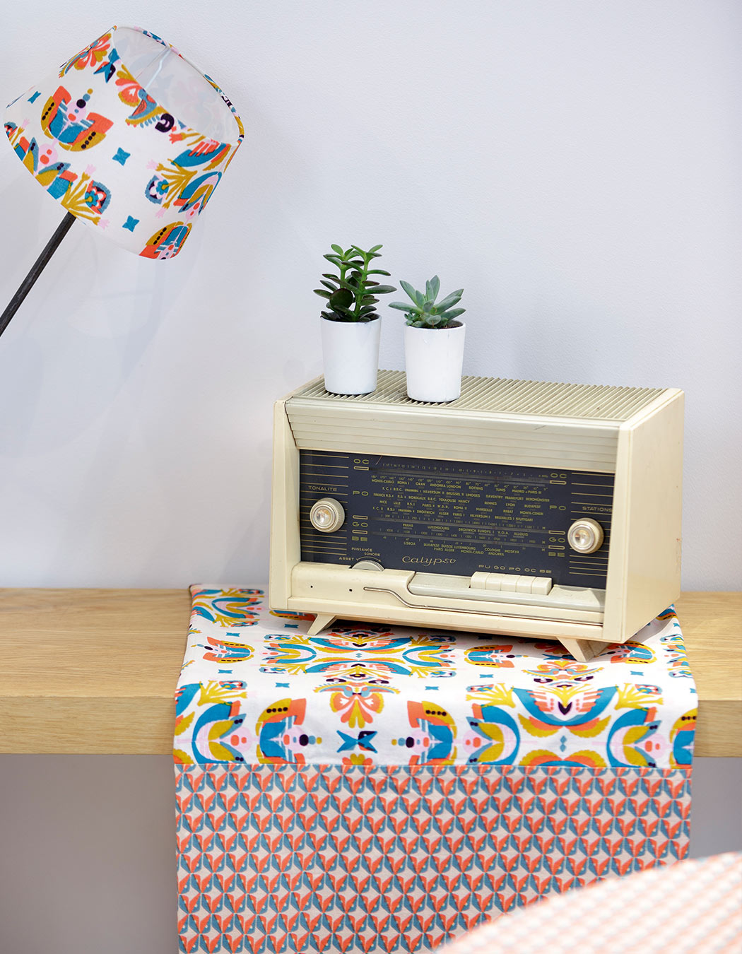 Nappe biprint en coton ivoire 170 x 170 Nappe biprint en coton ivoire 170 x 170