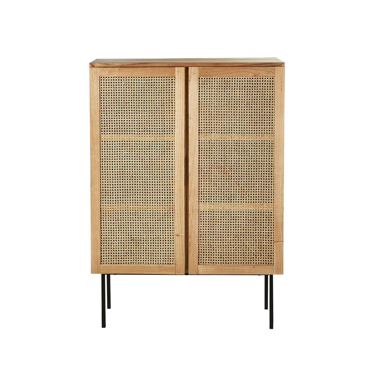 Armoire en mindi massif et cannage Armoire en mindi massif et cannage