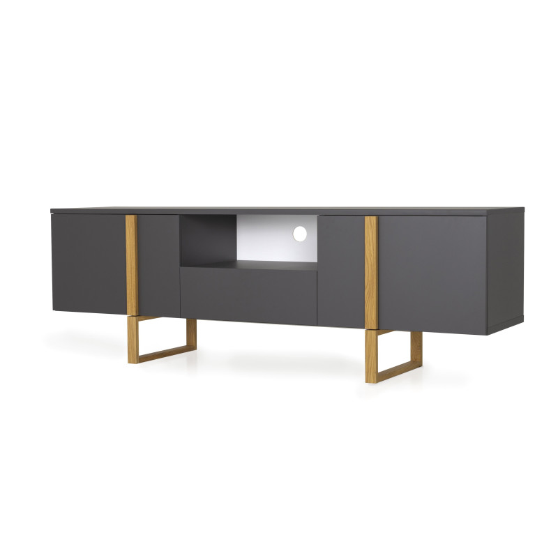 Meuble TV design en bois Gris