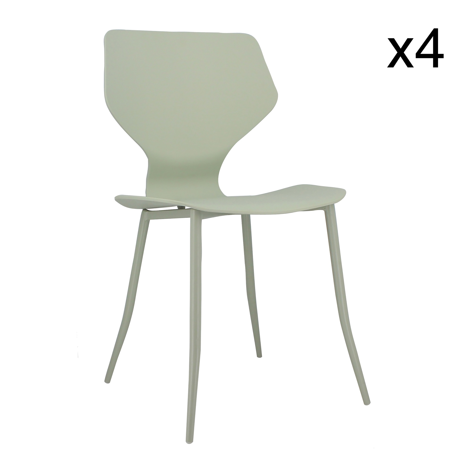 Lot de 4 chaises vert tilleul Lot de 4 chaises vert tilleul