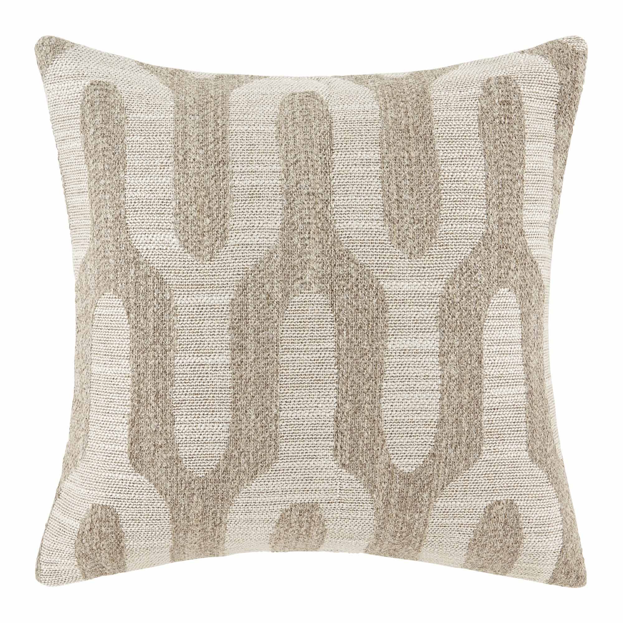 Housse de coussin 50x50 cm Beige Doré en Viscose MARCUS (photo) Housse de coussin 50x50 cm Beige Doré en Viscose MARCUS