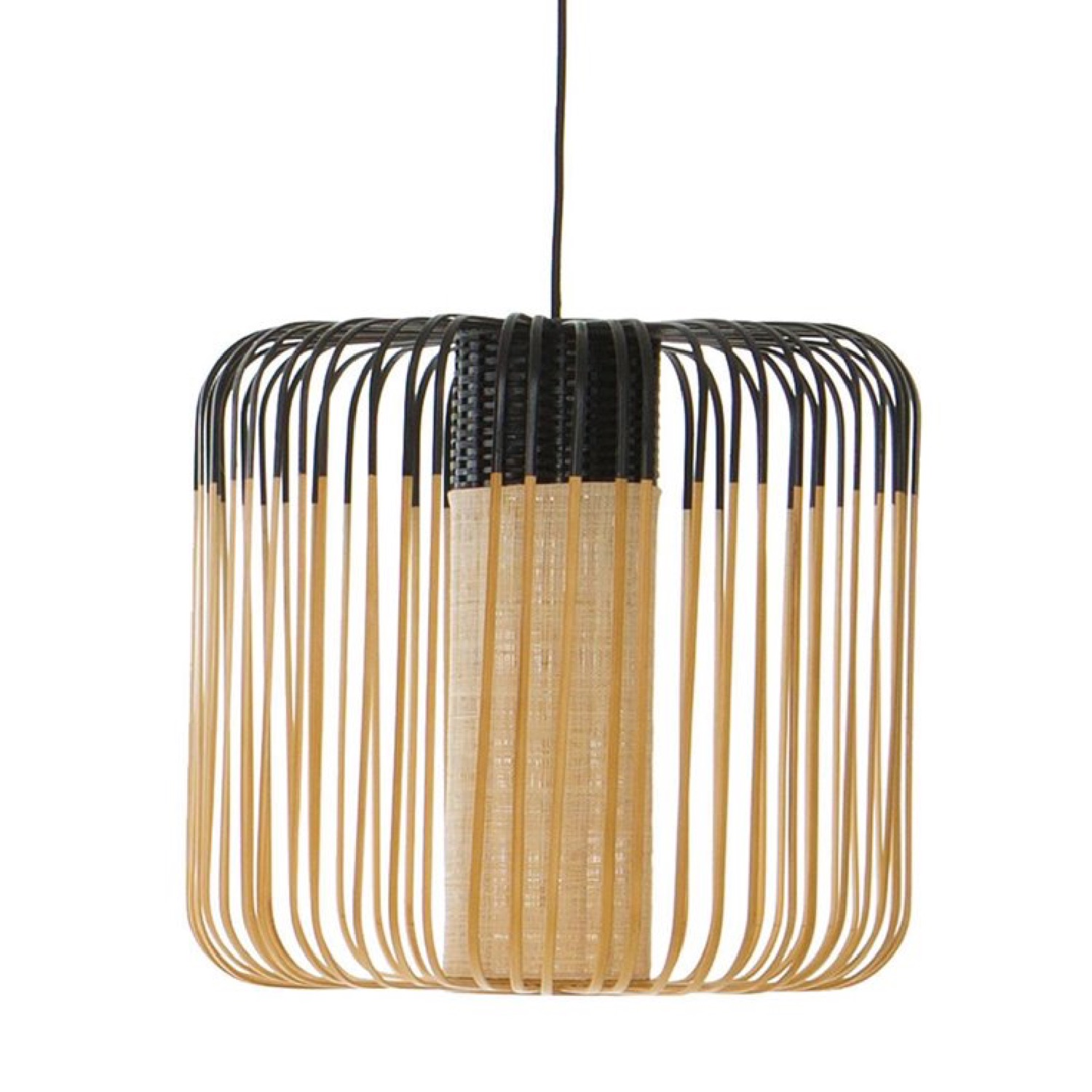 Suspension bambou noir D45cm H40cm