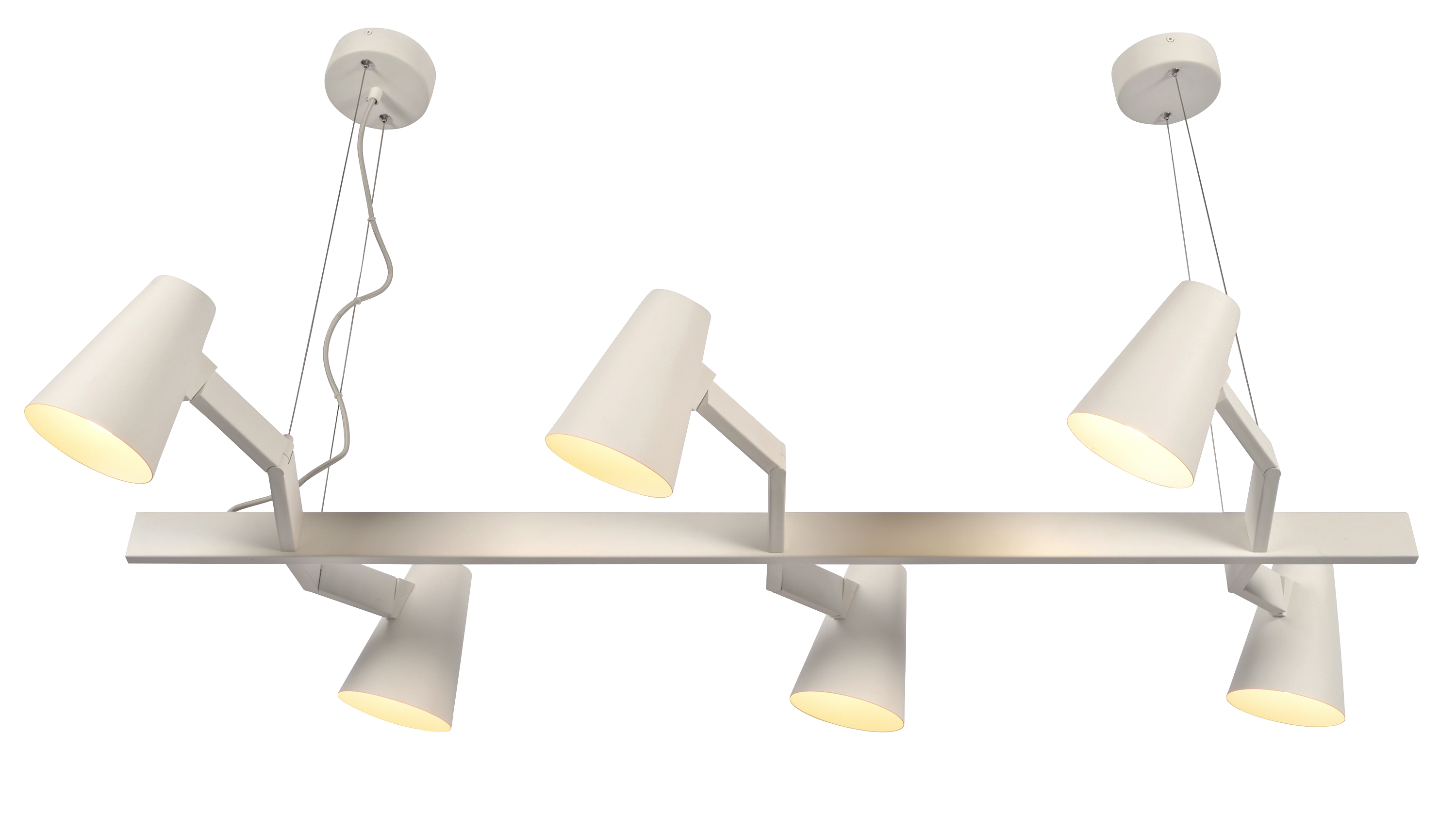 Suspension blanche 6 lampes