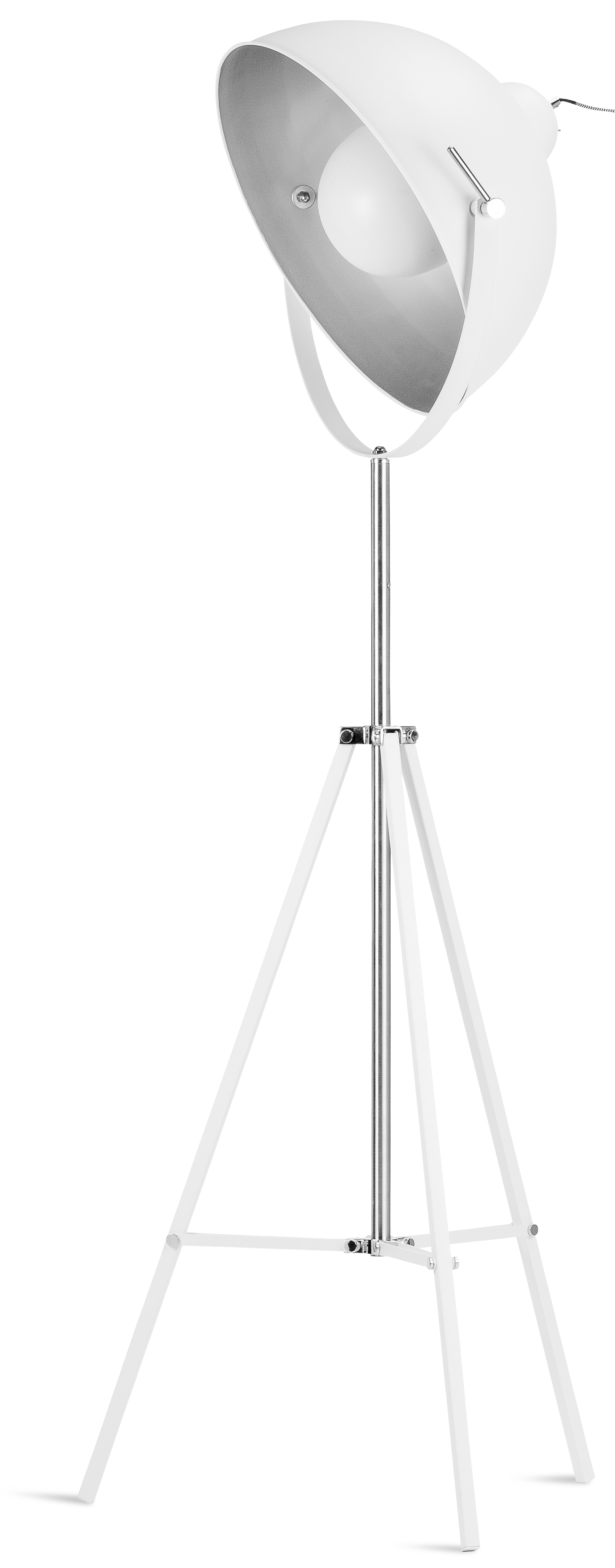 Lampadaire trépied blanc H185cm (photo) Lampadaire trépied blanc H185cm