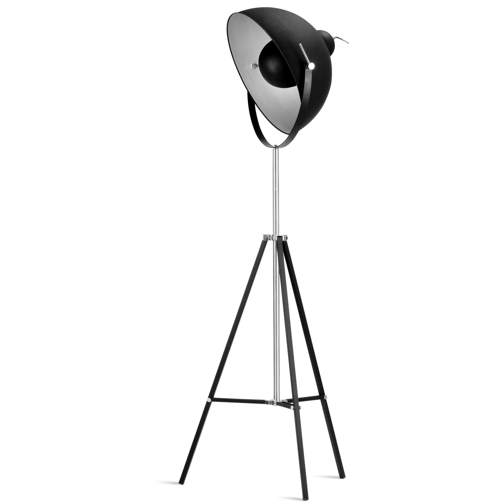 Lampadaire trépied noir H185cm Lampadaire trépied noir H185cm