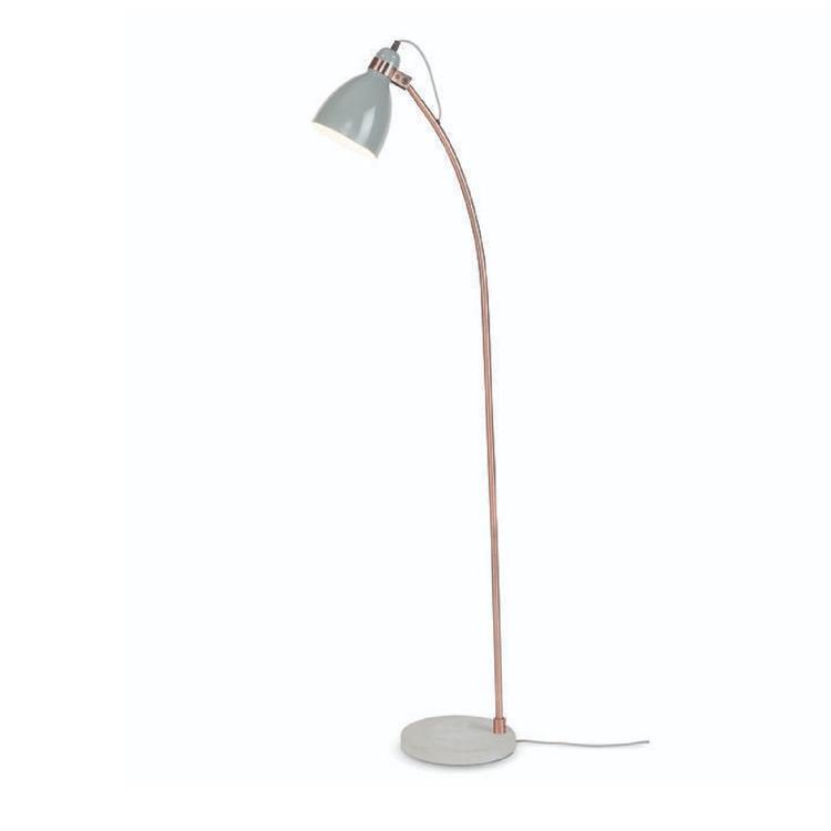 Lampadaire vintage gris H144cm