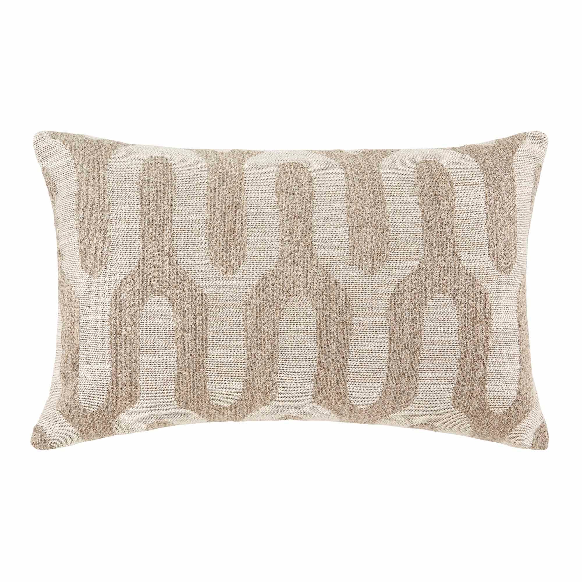 Housse de coussin 45x70 cm Beige Doré en Viscose MARCUS (photo) Housse de coussin 45x70 cm Beige Doré en Viscose MARCUS