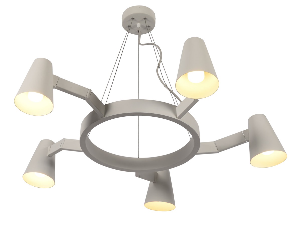 Suspension blanche 5 lampes (photo) Suspension blanche 5 lampes