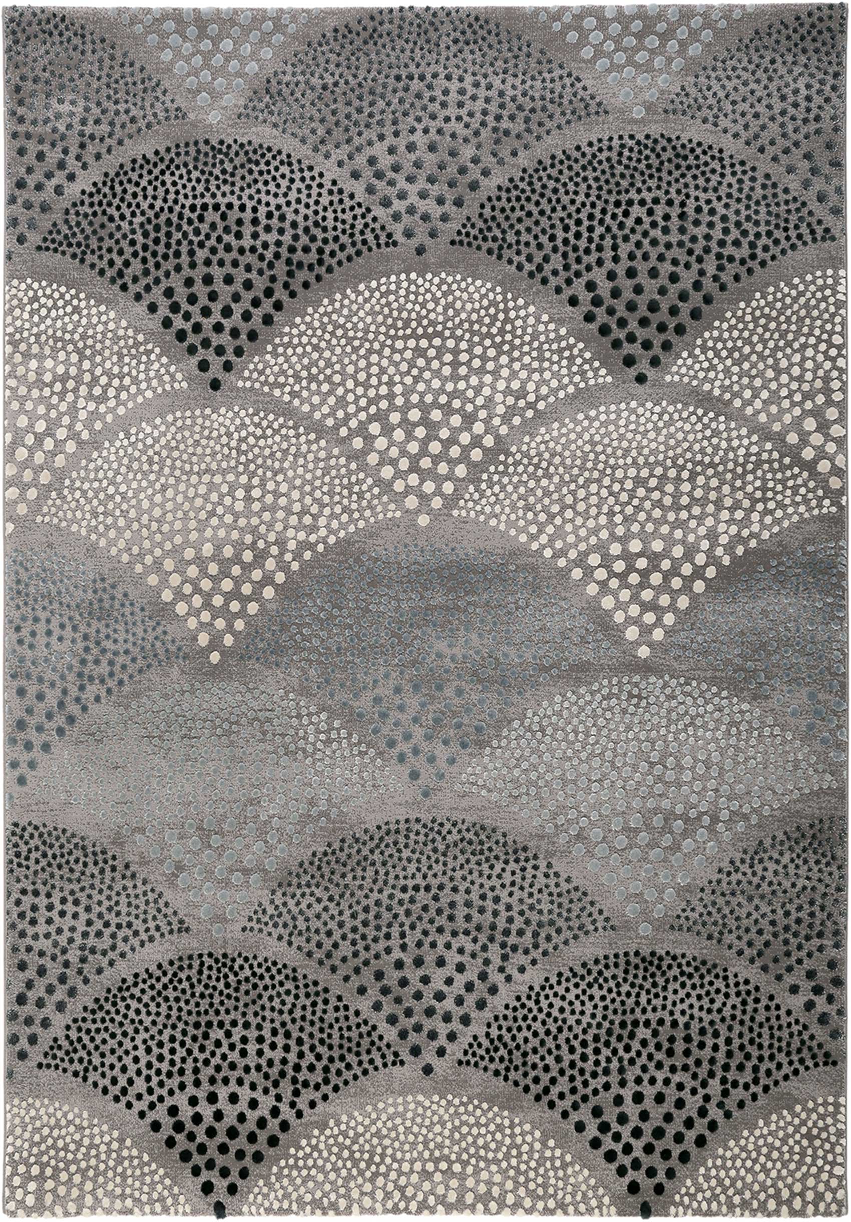 Tapis motif rétro bleu pétrole gris 290x200 Tapis motif rétro bleu pétrole gris 290x200