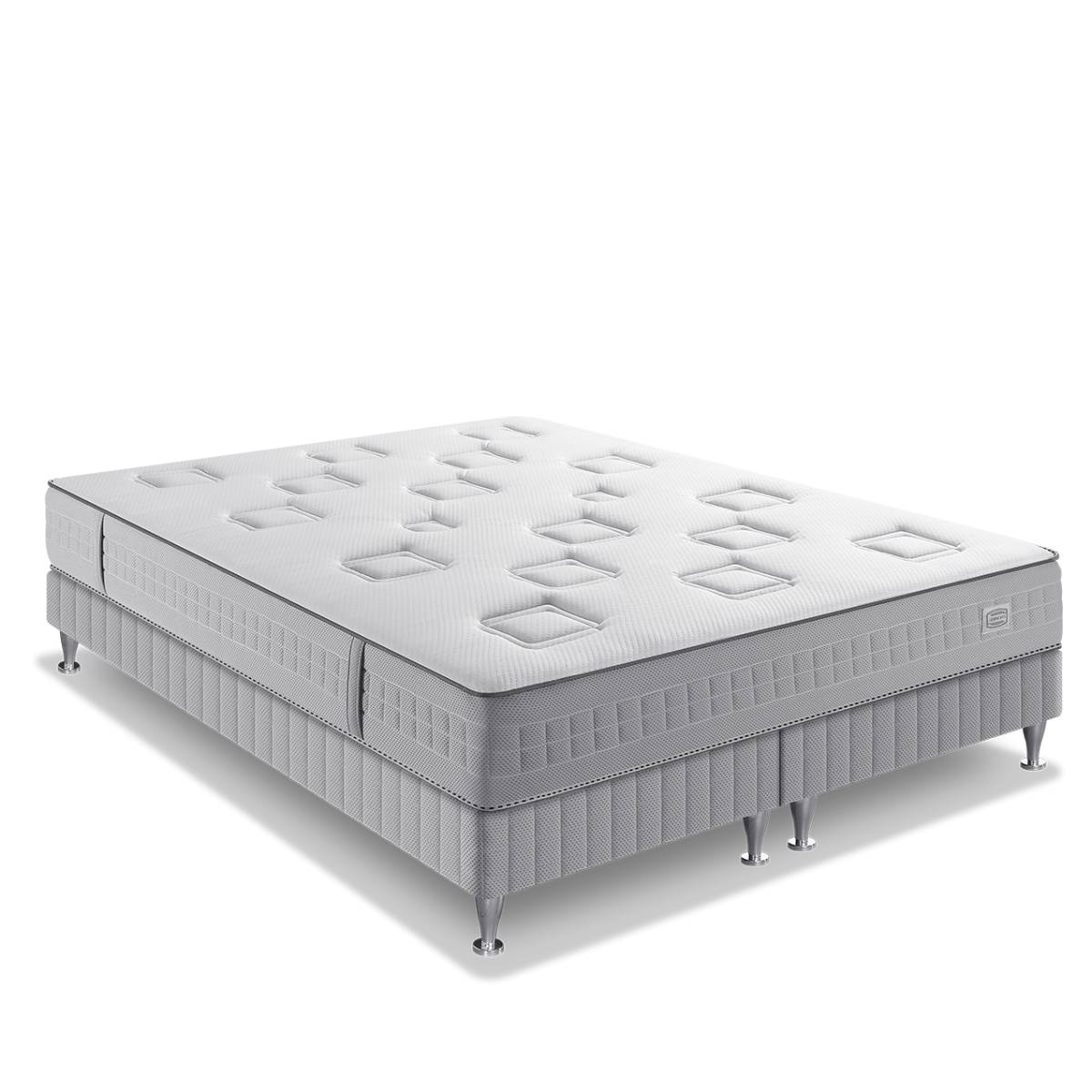 Ensemble matelas ressorts ensachés avec sommier 2x80x200