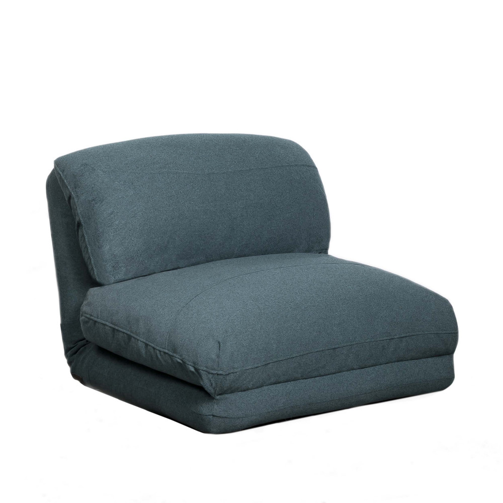 Chauffeuse convertible 1 place en tissu vert Chauffeuse convertible 1 place en tissu vert