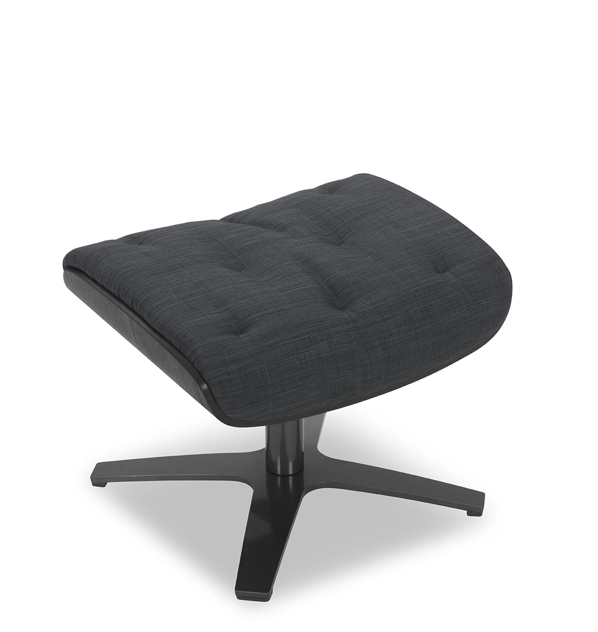 Repose-pieds de relaxation tissu anthracite et chêne noir (photo) Repose-pieds de relaxation tissu anthracite et chêne noir
