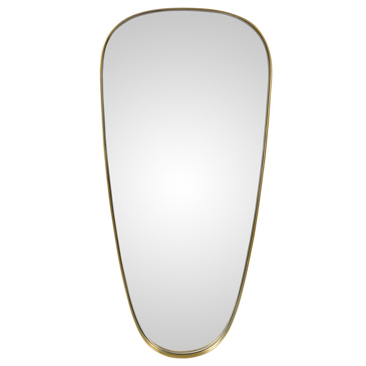 Miroir en métal laitoné ovale 92 x 43 cm Miroir en métal laitoné ovale 92 x 43 cm