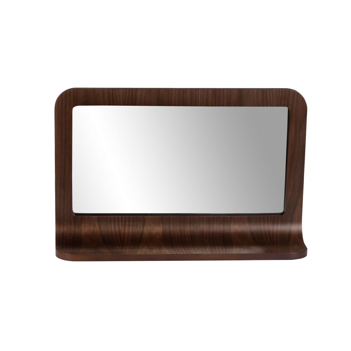 Miroir plaquÃ© noyer 72 x 45 cm avec tablette