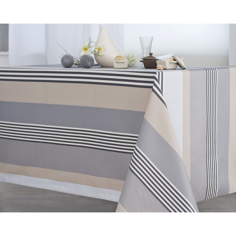 Nappe jacquard enduit acrylique ardoise 160x200 cm Nappe jacquard enduit acrylique ardoise 160x200 cm