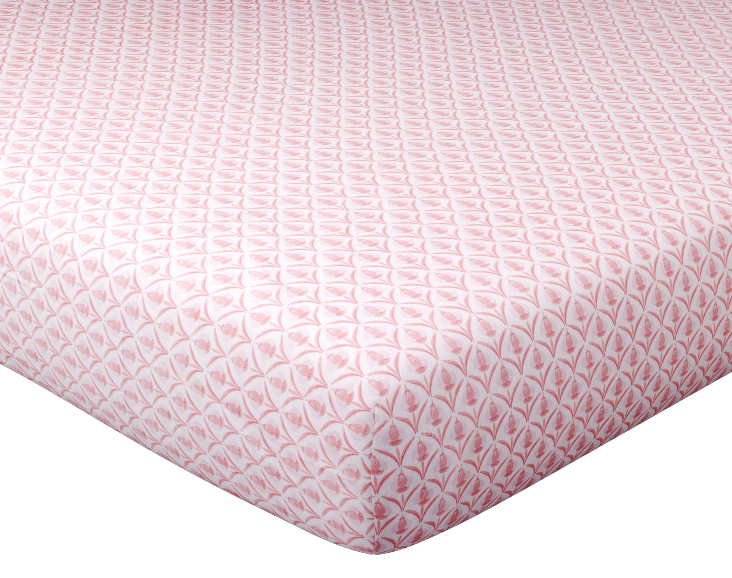 Drap-housse 140x190 en coton rose blush Drap-housse 140x190 en coton rose blush
